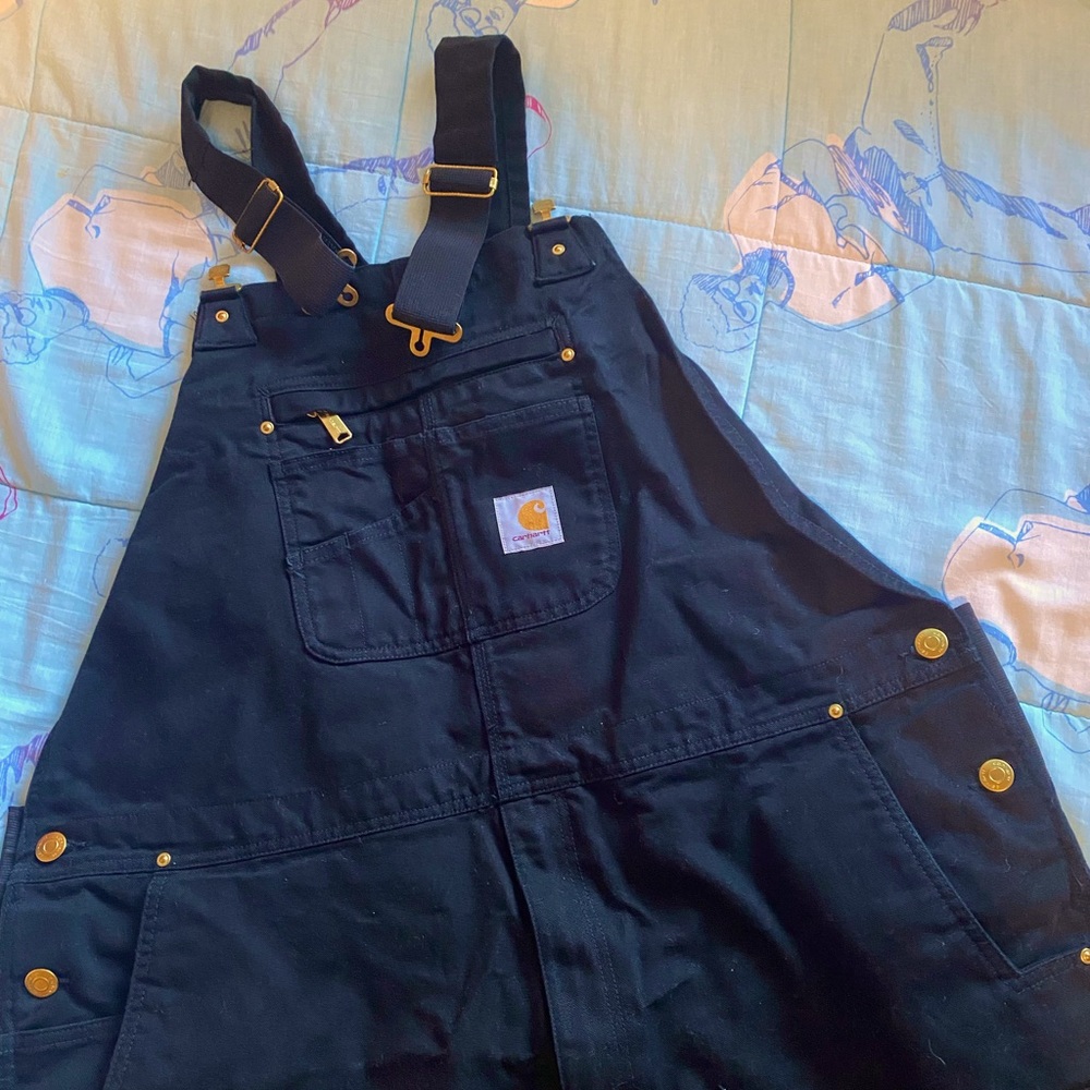 Black Big & Tall Carhartt overalls